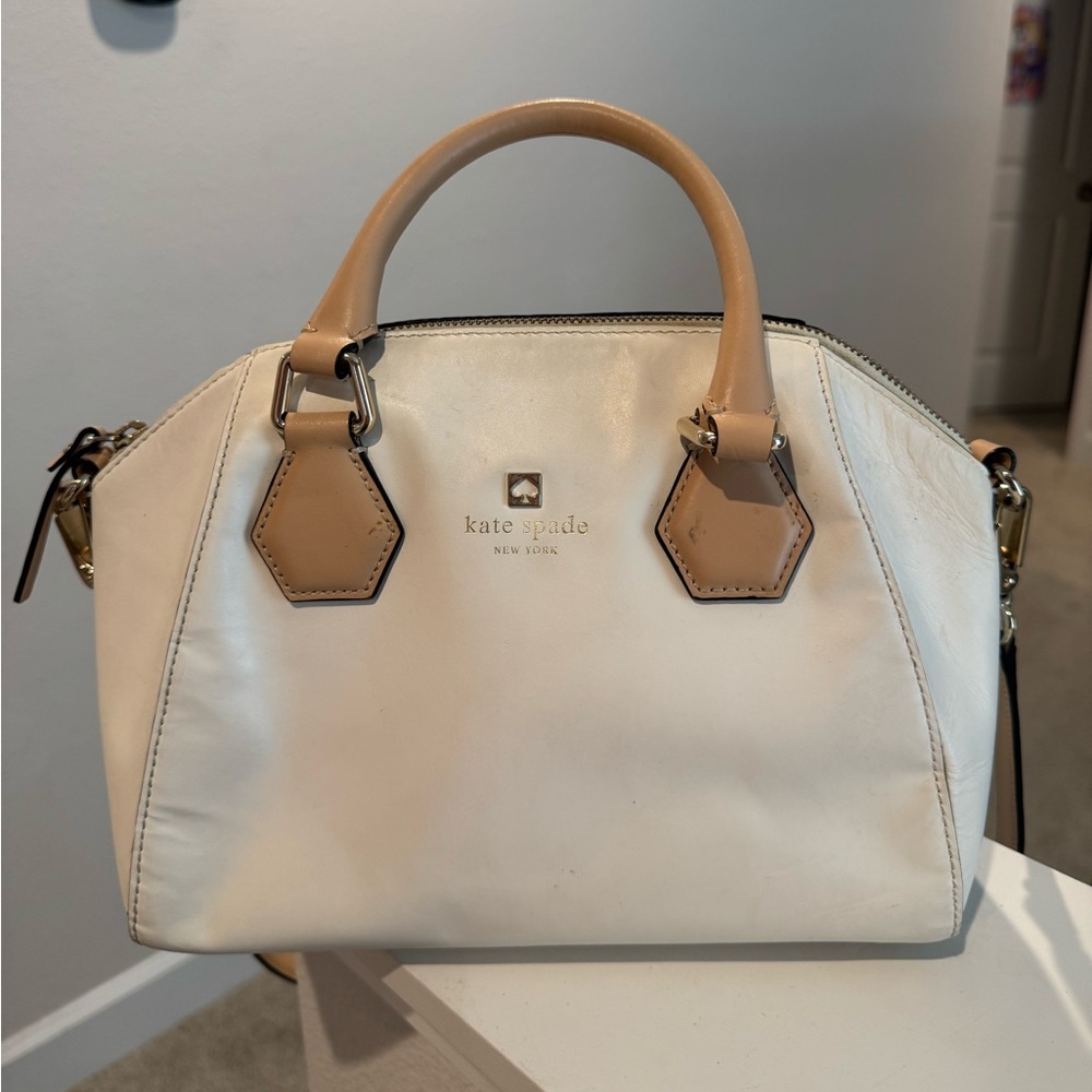 Kate Spade Cream and Tan Satchel
